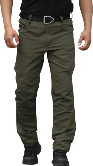 Men Cargo Pants Baggy Casual Work Pants Water Resistant Straight Trousers Hiking Multi Pockets Tactical Pants