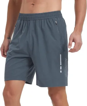 Men's Athletic Running Shorts Quick Dry Workout Gym Shorts 7" Lightweight Sports Active Training Tennis Hiking Shorts