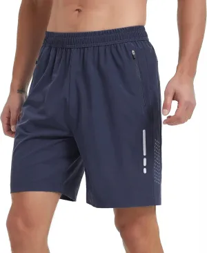 Men's Athletic Running Shorts Quick Dry Workout Gym Shorts 7" Lightweight Sports Active Training Tennis Hiking Shorts