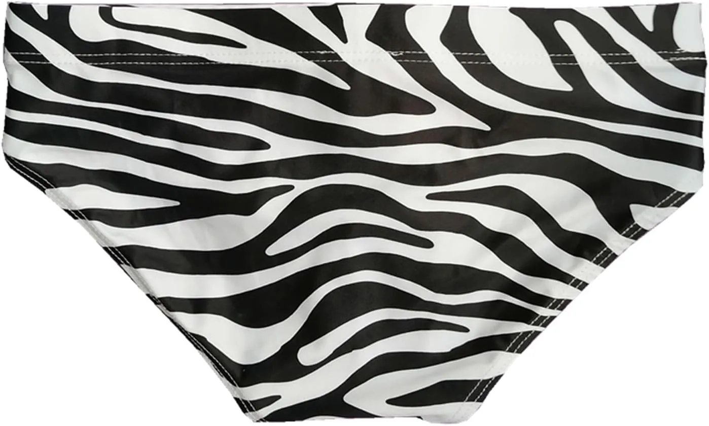 Men's Bikini Swimwear Sexy Low Rise Swimming Briefs with Adjustable Drawstring