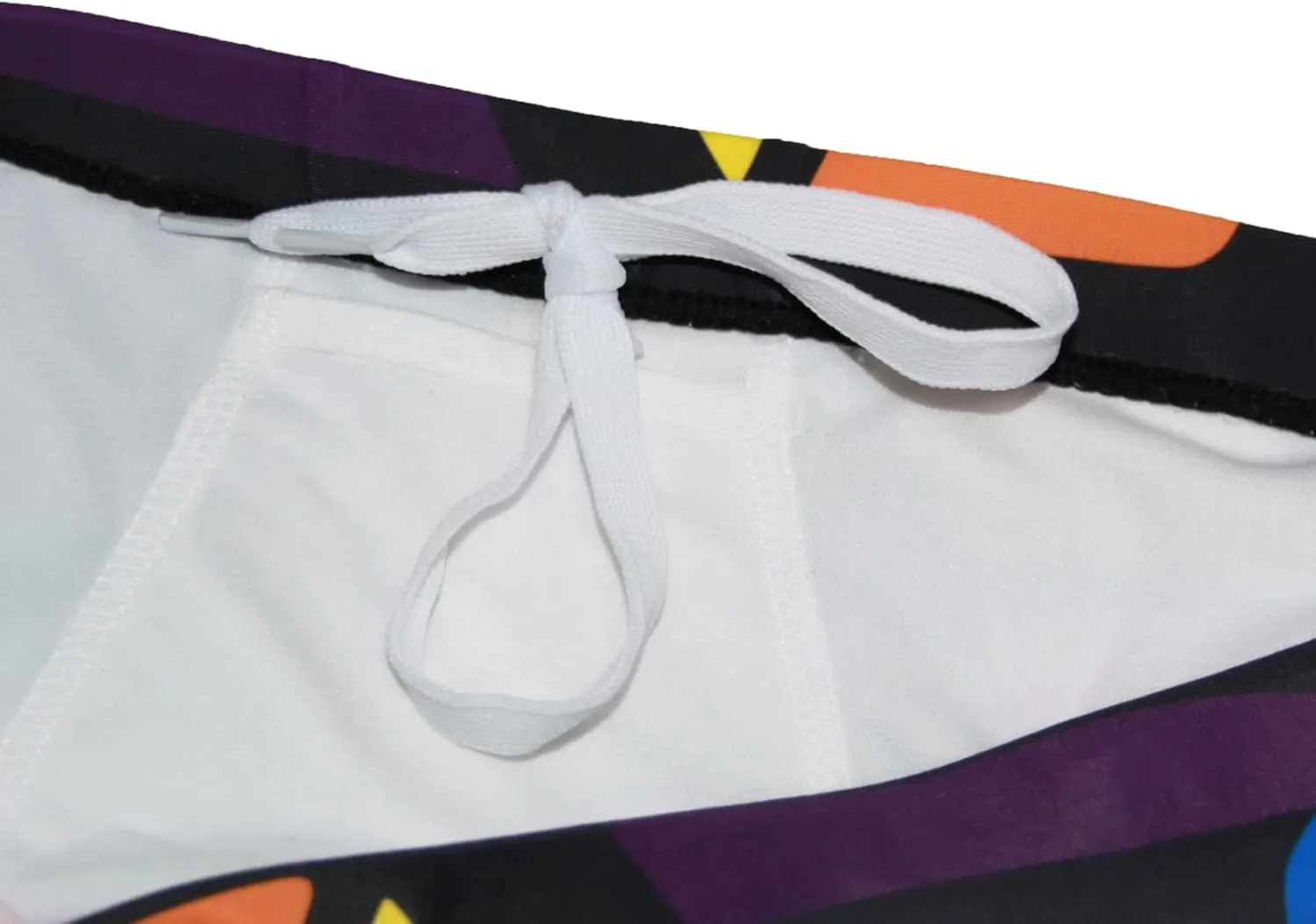 Men's Bikini Swimwear Sexy Low Rise Swimming Briefs with Adjustable Drawstring