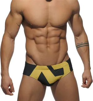 Men's Bikini Swimwear Sexy Low Rise Swimming Briefs with Adjustable Drawstring