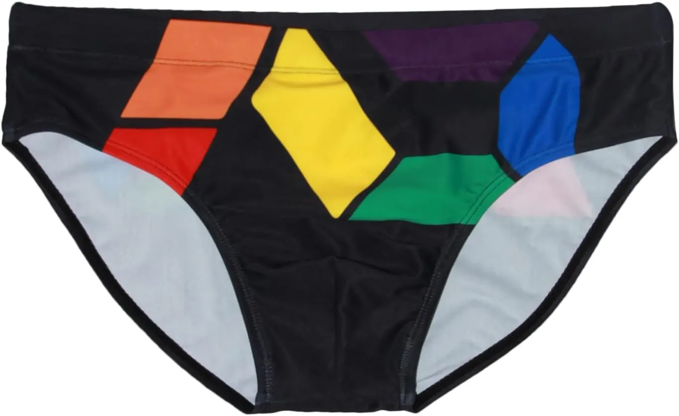 Men's Bikini Swimwear Sexy Low Rise Swimming Briefs with Adjustable Drawstring