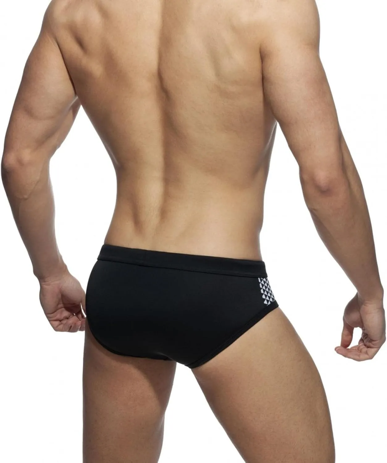 Men's Bikini Swimwear Sexy Low Rise Swimming Briefs with Adjustable Drawstring