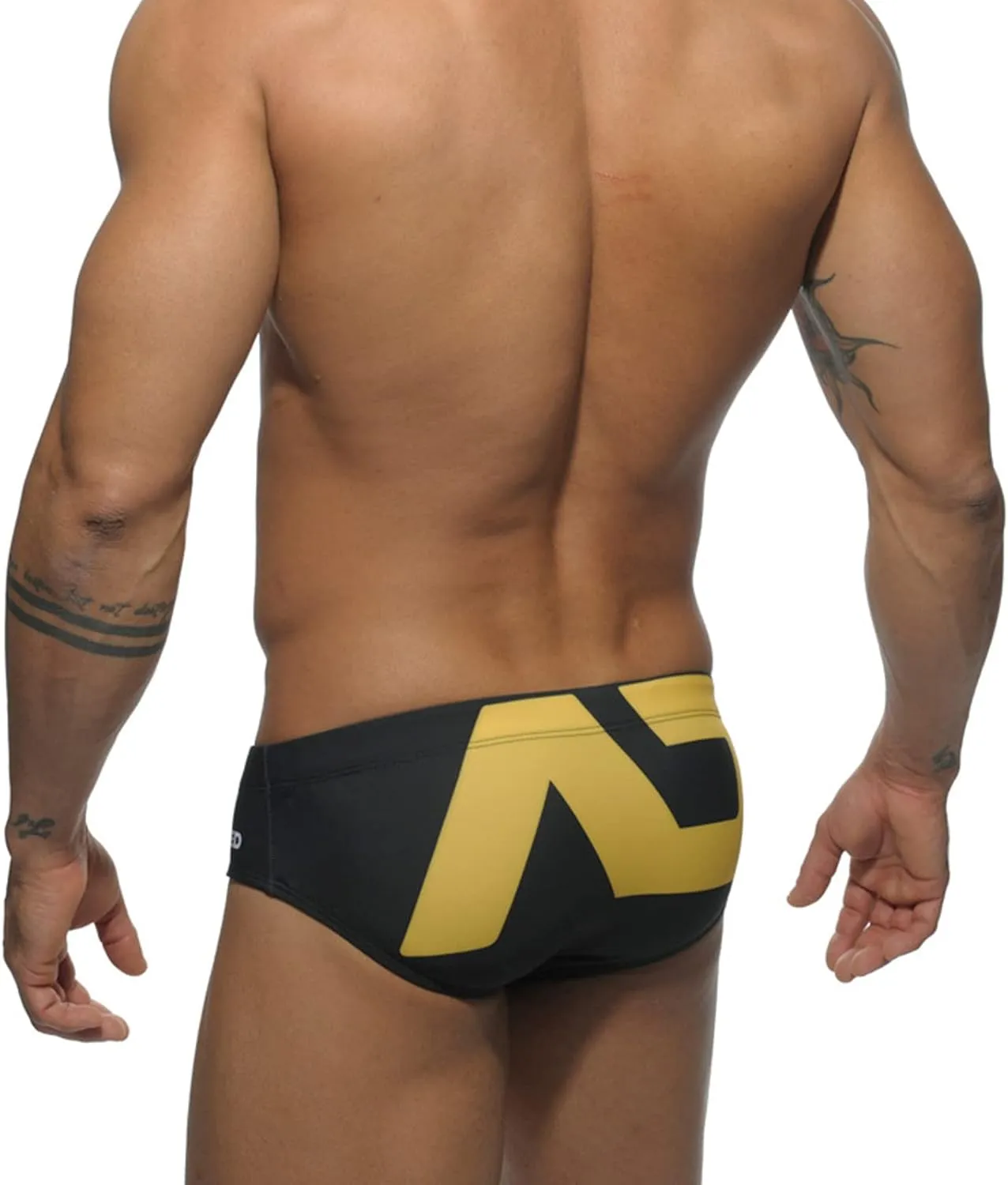 Men's Bikini Swimwear Sexy Low Rise Swimming Briefs with Adjustable Drawstring