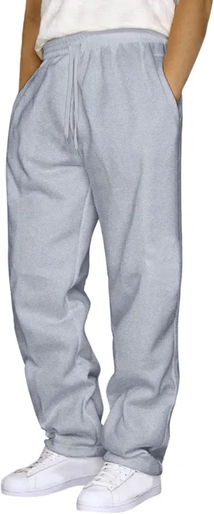 Men's Cargo Combat Work Pants Casual Linen Drawstring Waist Pant Beach Sweatpant Joggers Loose Gym Yoga