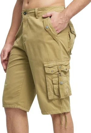 Mens Cargo Shorts Casual Shorts Hiking Shorts Below Knee Relaxed Fit Multi Pockets Running Joggers Outdoor Mens Shorts