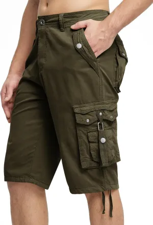 Mens Cargo Shorts Casual Shorts Hiking Shorts Below Knee Relaxed Fit Multi Pockets Running Joggers Outdoor Mens Shorts