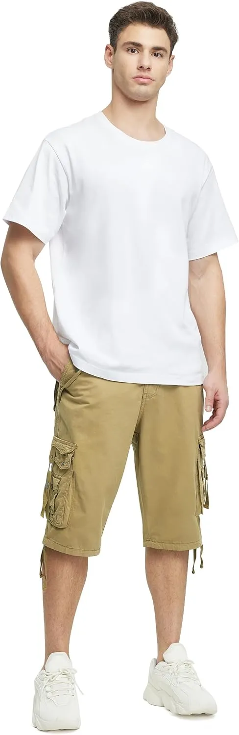 Mens Cargo Shorts Casual Shorts Hiking Shorts Below Knee Relaxed Fit Multi Pockets Running Joggers Outdoor Mens Shorts