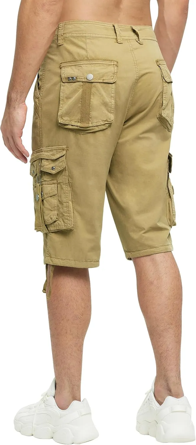 Mens Cargo Shorts Casual Shorts Hiking Shorts Below Knee Relaxed Fit Multi Pockets Running Joggers Outdoor Mens Shorts