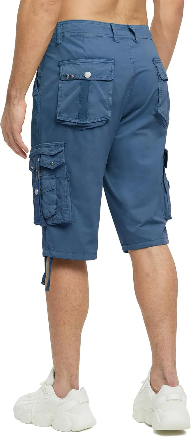 Mens Cargo Shorts Casual Shorts Hiking Shorts Below Knee Relaxed Fit Multi Pockets Running Joggers Outdoor Mens Shorts