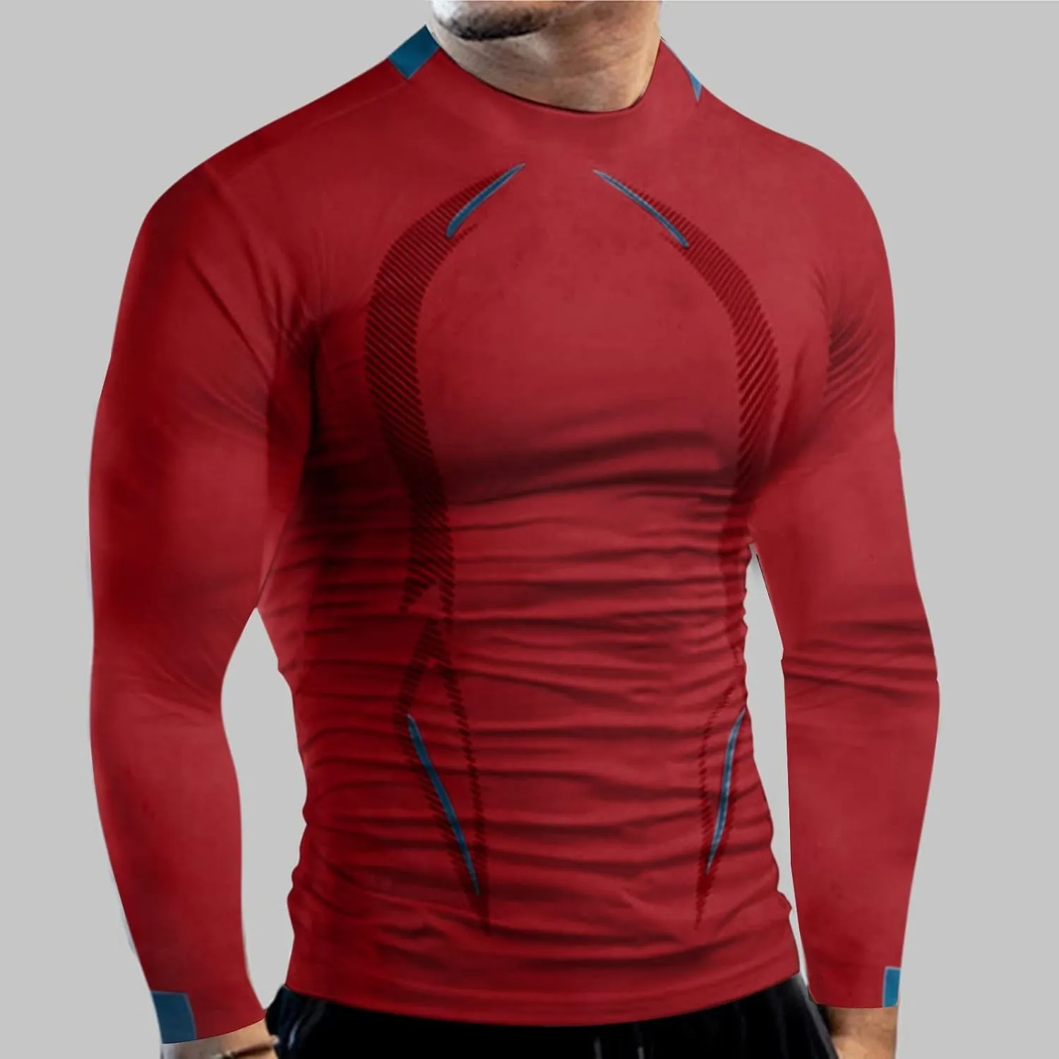 Men's Compression Shirts, Cool Dry Long Sleeve Compression Shirts for Men, Sports Workout T-Shirts Tops