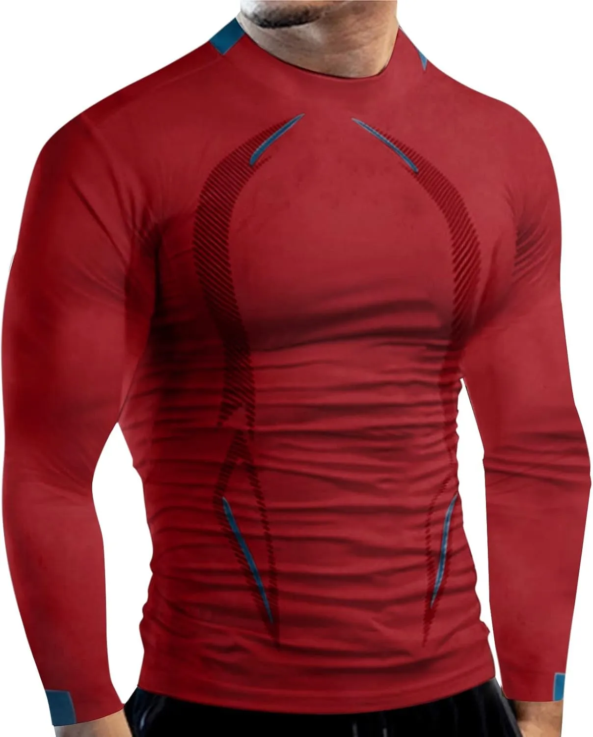 Men's Compression Shirts, Cool Dry Long Sleeve Compression Shirts for Men, Sports Workout T-Shirts Tops