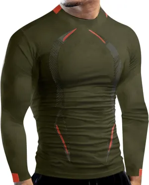 Men's Compression Shirts, Cool Dry Long Sleeve Compression Shirts for Men, Sports Workout T-Shirts Tops