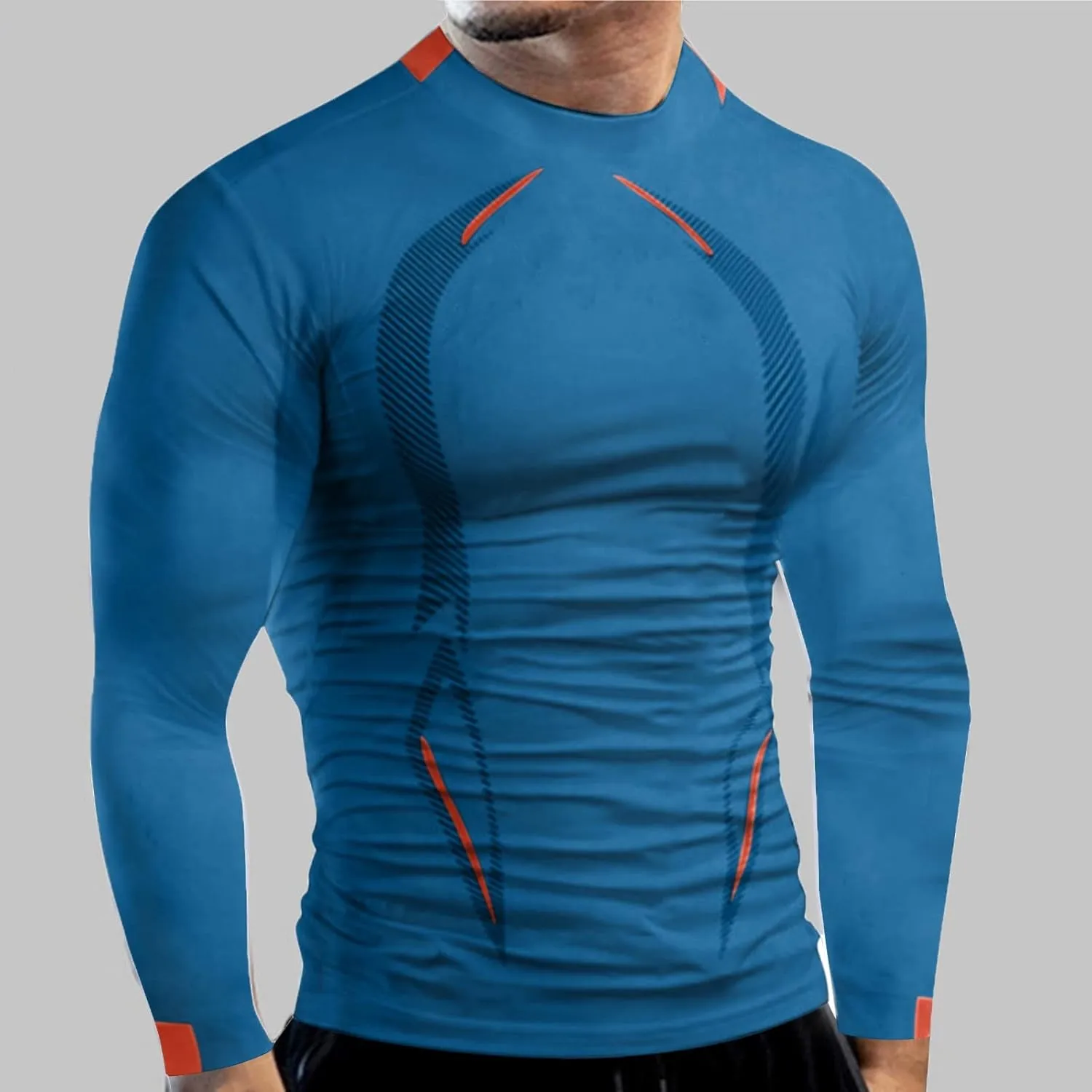 Men's Compression Shirts, Cool Dry Long Sleeve Compression Shirts for Men, Sports Workout T-Shirts Tops