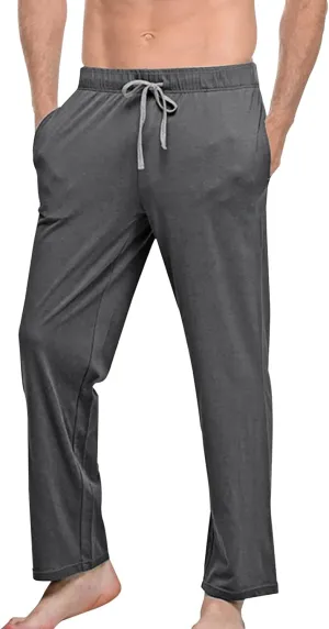 Mens Cotton Yoga Pants Home Trousers Running Bodybuilding Casual Pants Joggers Lightweight Sweatpants