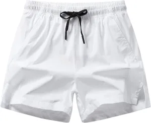 Men's Gym Shorts 5" Quick Dry Workout Running Sports Shorts with Pockets Elastic Waist Drawstring Athletic Shorts