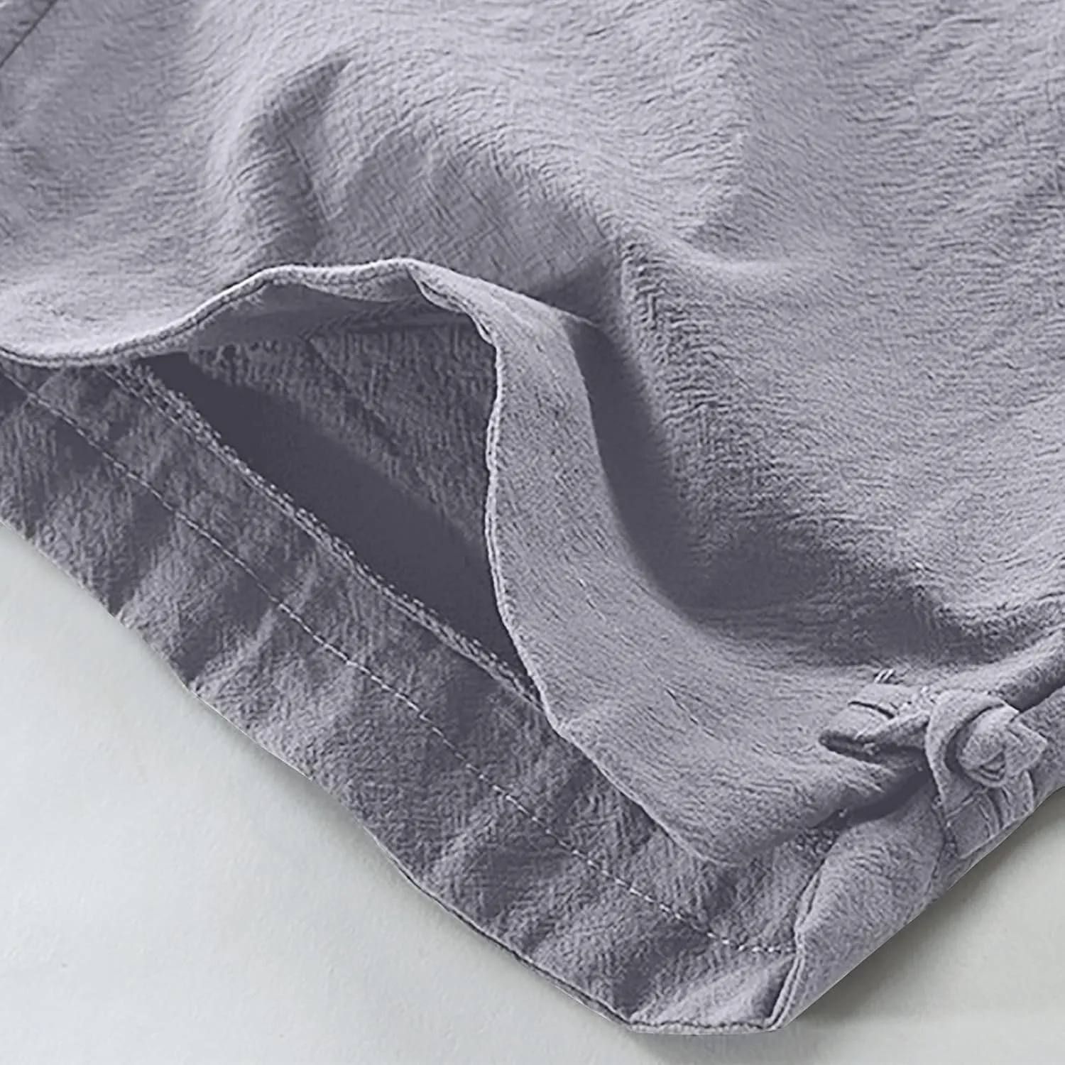 Mens Linen Pants Casual Pants Drawstring Beach Pants Relaxed-Fit Yoga Pants Soft Elastic Waist Pants