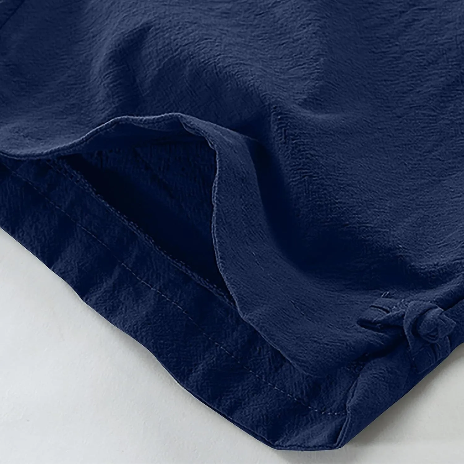 Mens Linen Pants Casual Pants Drawstring Beach Pants Relaxed-Fit Yoga Pants Soft Elastic Waist Pants