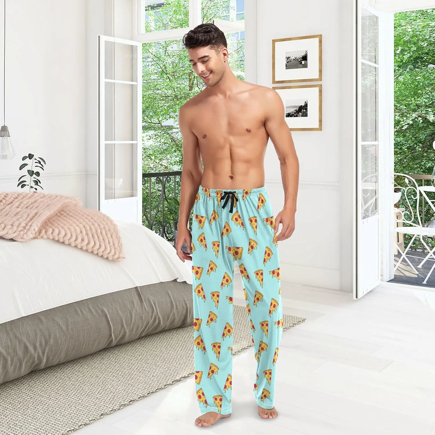 Men's Pajama Pants Super Soft Sleep Lounge Pants Pjs Bottoms with Pockets