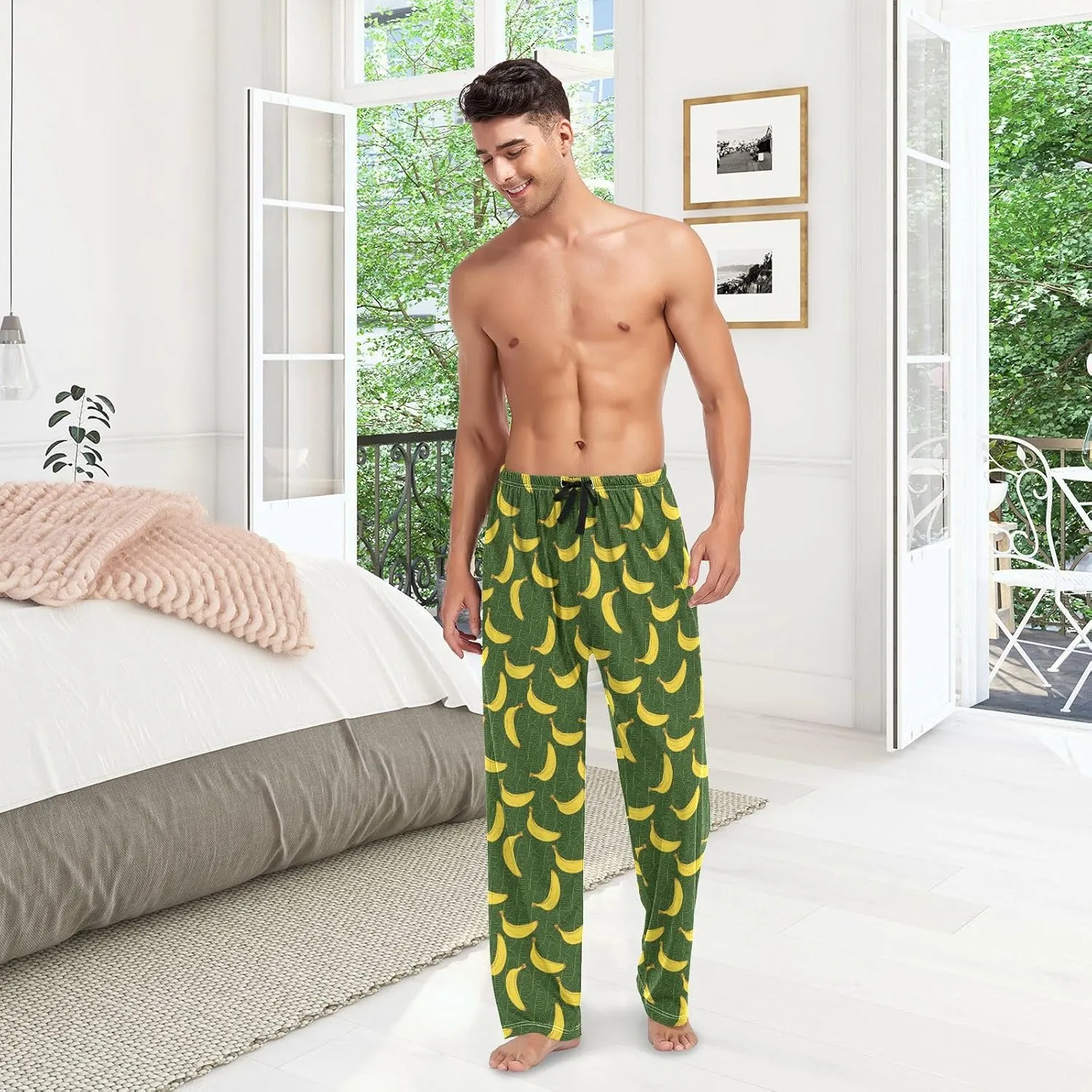Men's Pajama Pants Super Soft Sleep Lounge Pants Pjs Bottoms with Pockets