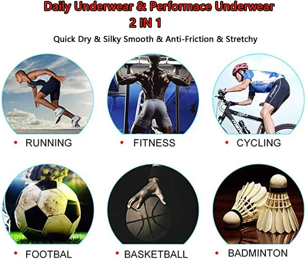 Mens Sexy Long Leg Silky Smooth Quick Dry Pouch Boxer Briefs Underwear
