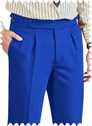 Mens Suit Pants Classic Gurkha Pants Formal Business Casual Pants Men Stretch Dress Pants Slim Fit Pants