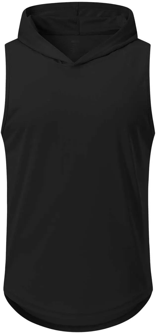 Men's Sun Protection Hoodie Sleeveless Tank Tops Fishing Hiking Sun Shirts Sleeveless Workout T Shirt Summer Tanks