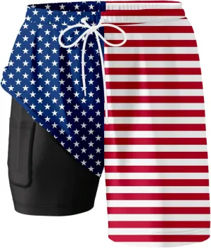 Mens Swim Trunks with Compression Liner Quick Dry Swimming Shorts 2025 Summer Beach Shorts with Pockets