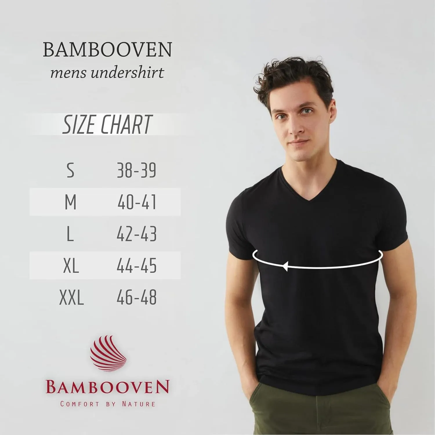 Men's T-Shirts Rayon Made from Bamboo - Modern Fit, Moisture Wicking Undershirt - Crewneck/V-Neck Tees, 3-Pack