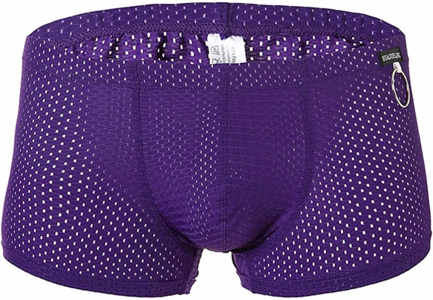 Mens Underwear Boxer Briefs Men's Solid Mesh Net Breathable Reguard Rise Boxer Briefs Sports Underpants Trunks