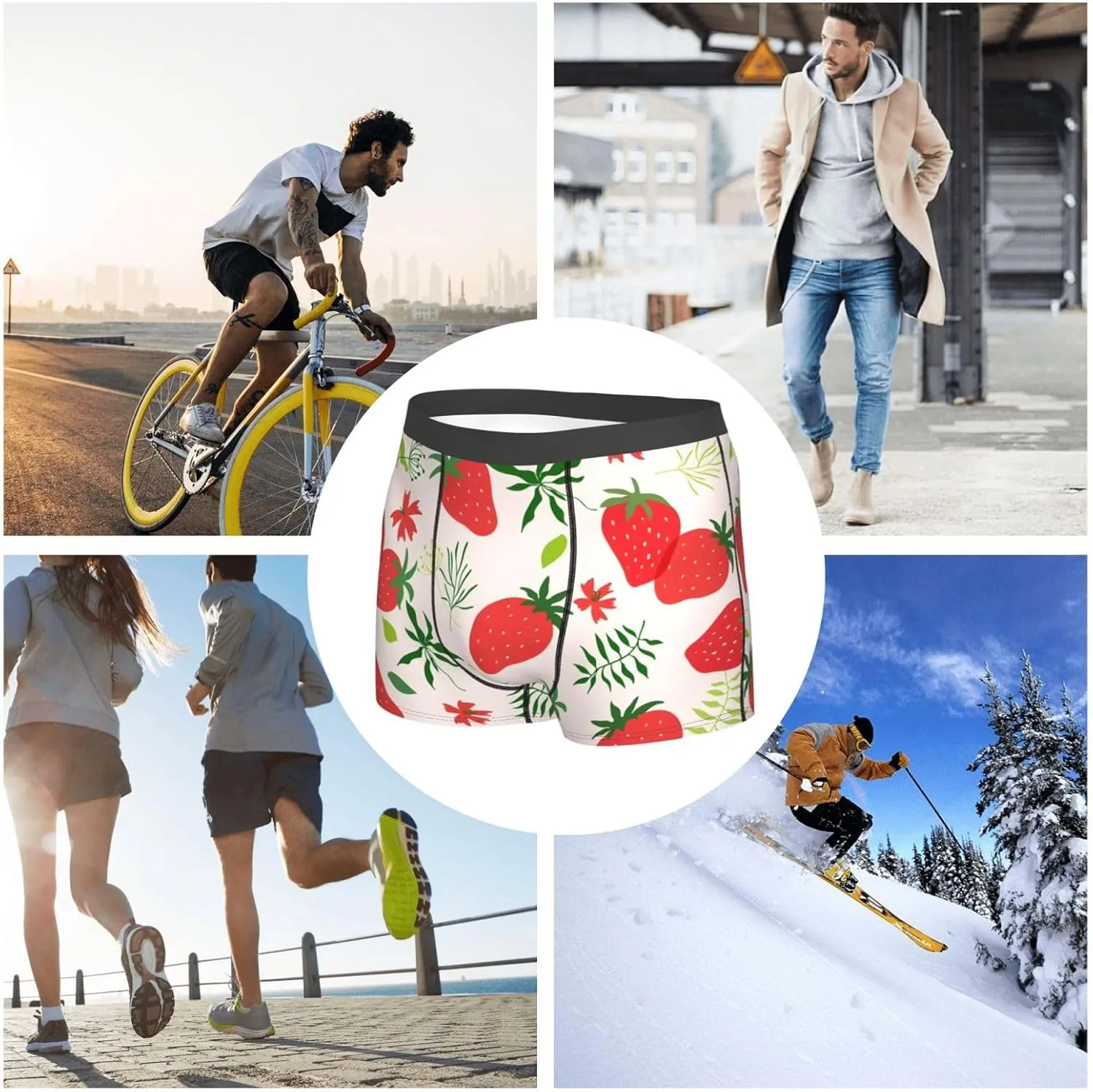 Men's Underwear Boxer Briefs Quick Dry, Soft Wide Waistband Boxer Shorts Underwear