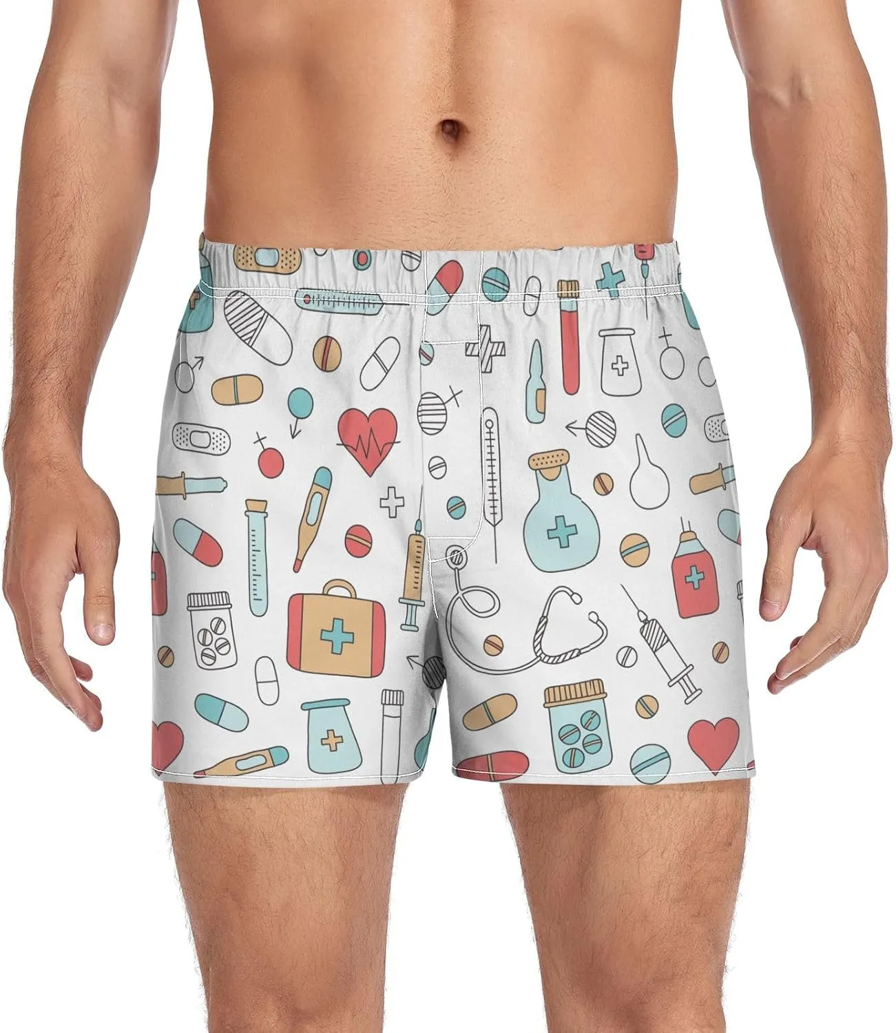 Men's Underwear Boxer Briefs Shorts Cotton Pocket Swimwear Bathing Suit(S-2XL)