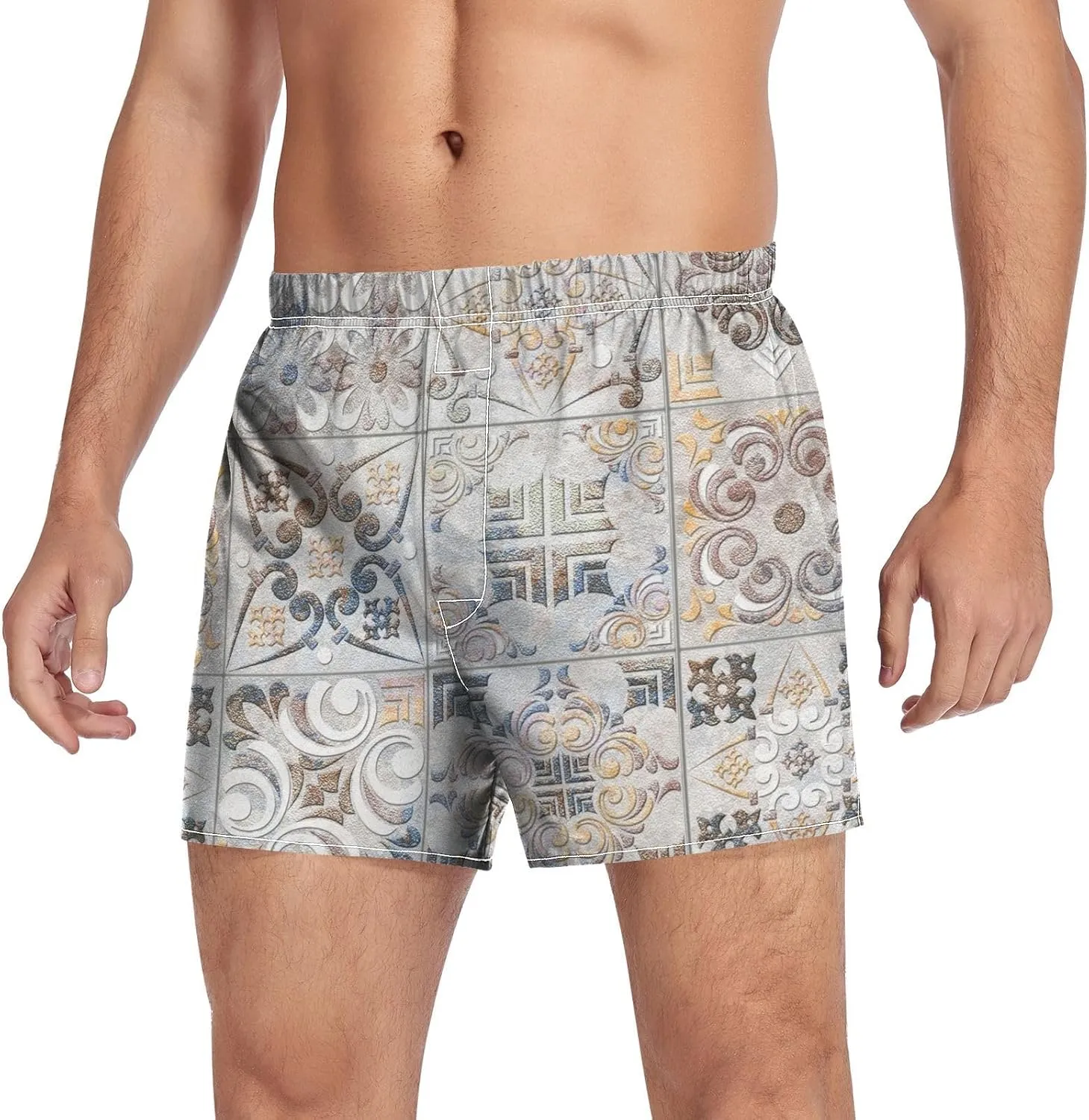 Men's Underwear Boxer Briefs Shorts Cotton Pocket Swimwear Bathing Suit(S-2XL)