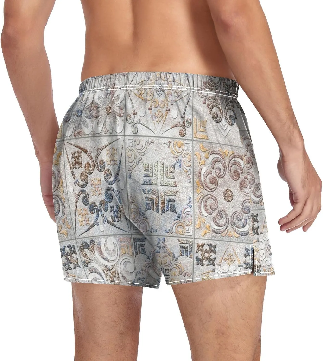 Men's Underwear Boxer Briefs Shorts Cotton Pocket Swimwear Bathing Suit(S-2XL)