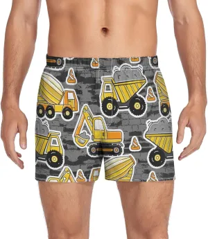 Men's Underwear Boxer Briefs Shorts Cotton Pocket Swimwear Bathing Suit(S-2XL)