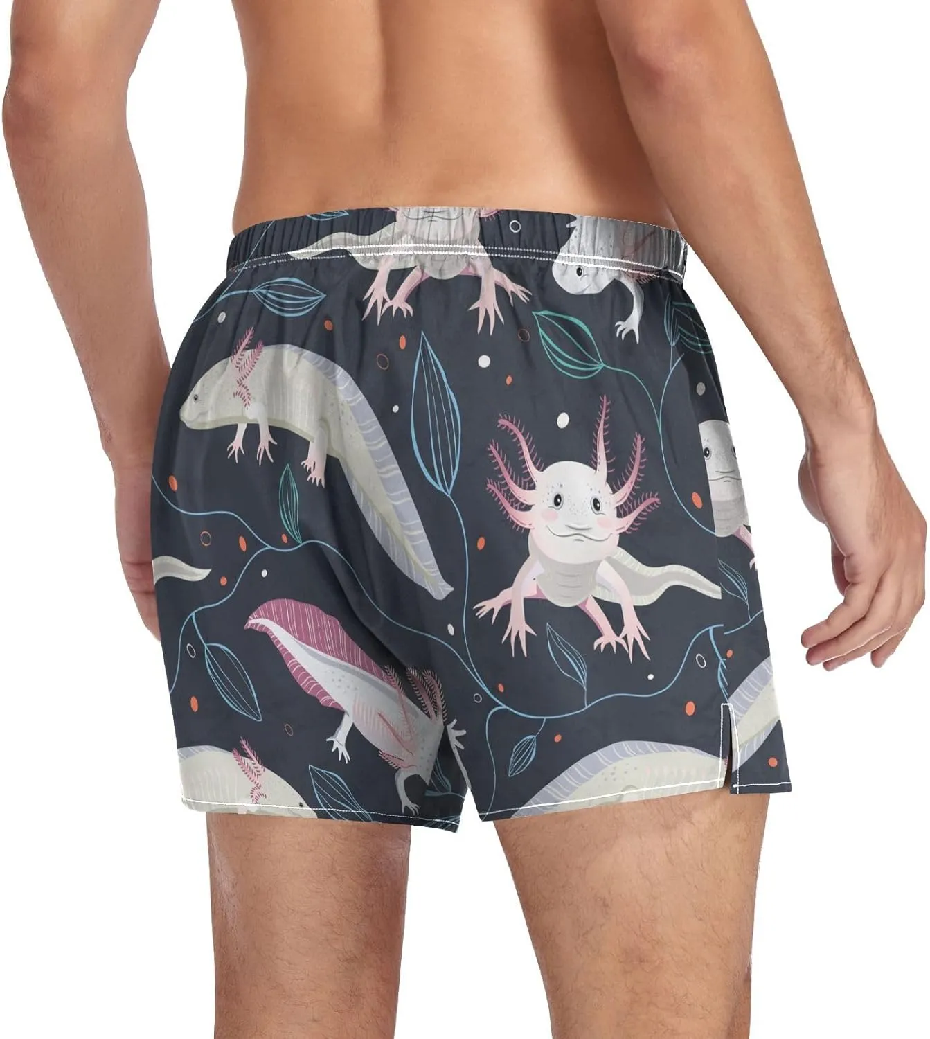 Men's Underwear Boxer Briefs Shorts Cotton Pocket Swimwear Bathing Suit(S-2XL)