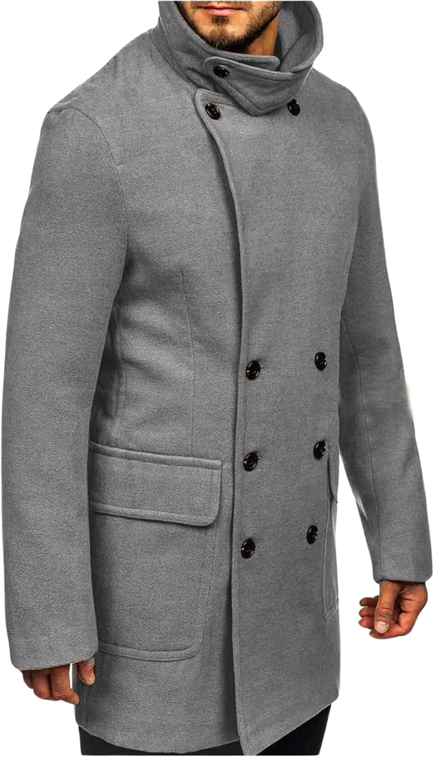 Men's Vintage Winter Trench Coat | Slimfit Midlength Wool Coat