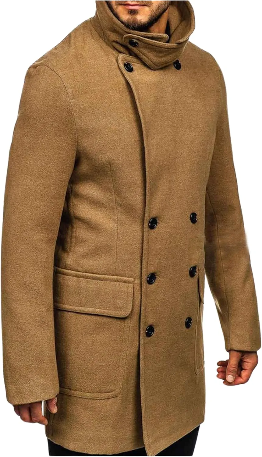 Men's Vintage Winter Trench Coat | Slimfit Midlength Wool Coat