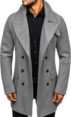Men's Vintage Winter Trench Coat | Slimfit Midlength Wool Coat