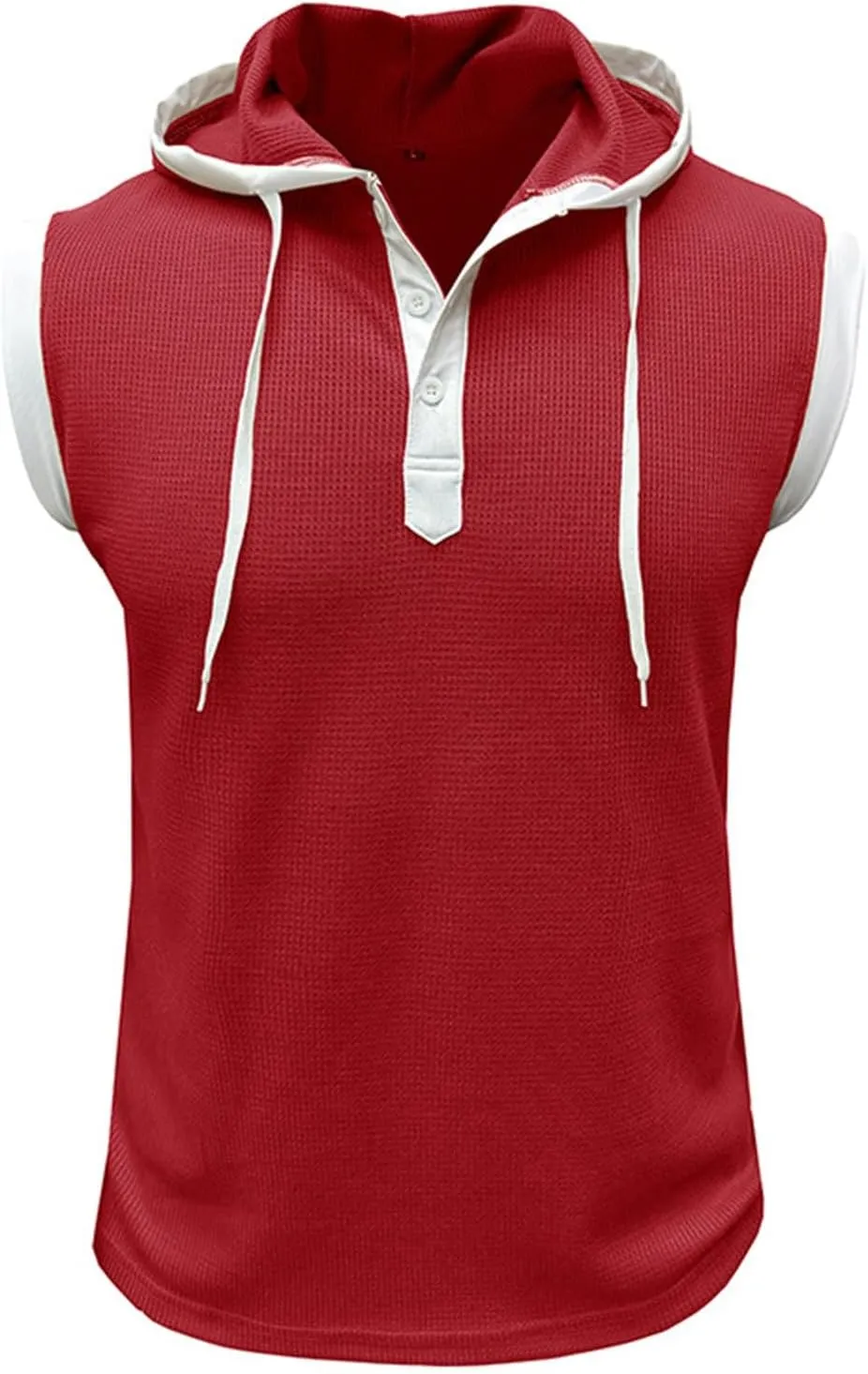 Men's Zip Up Hoodie Shirt Workout Cotton Fleece Cut Off Sleeveless Sweatshirt Tank Pockets Drawstring Solid Sport Tops