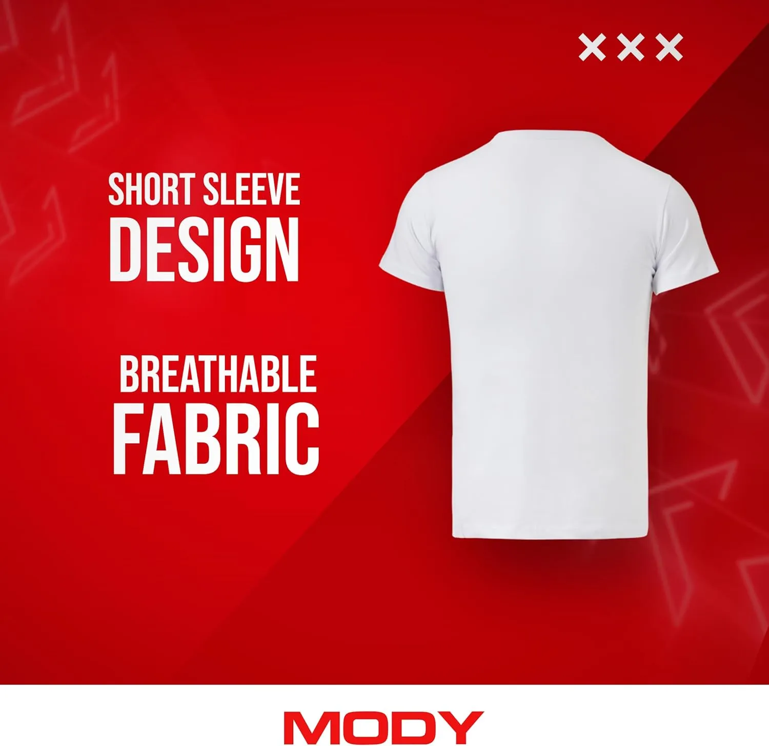 Mody Men's Undershirts 3-Pack, T-Shirts for Men, Crew Neck Undershirt, Cotton Mens Undershirts, Soft Men Tank Tops