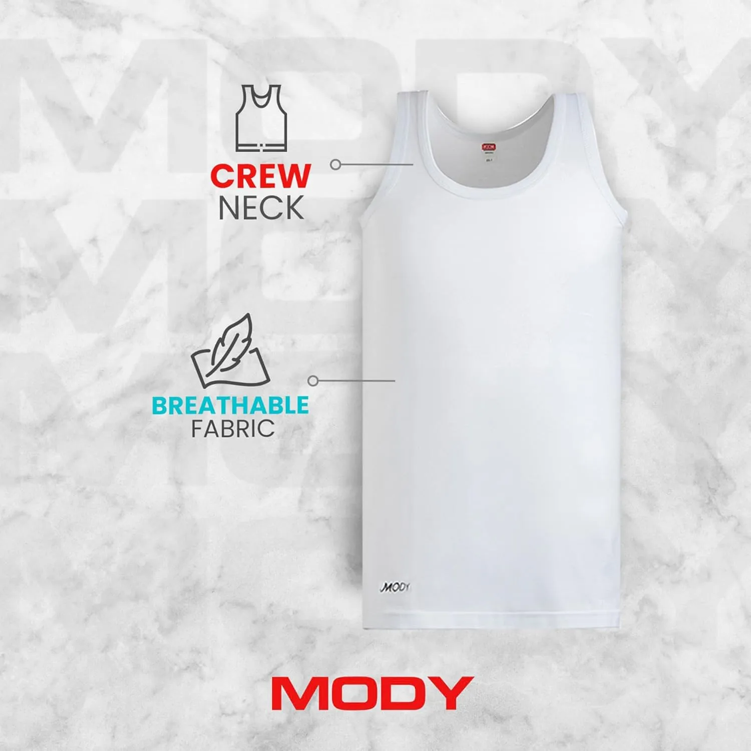 Mody Tank Tops Men Undershirts, Cotton Mens Tank Top, Breathable Men Undershirts, Ultra Soft Men's Tank Tops Pack 2