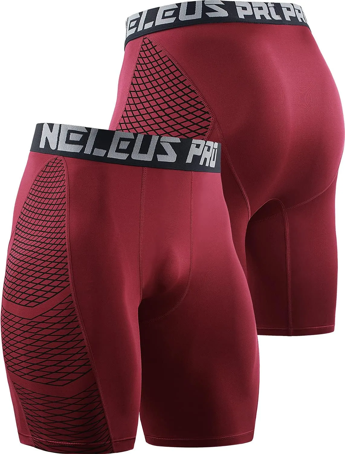 NELEUS Men's Compression Shorts Pack of 3
