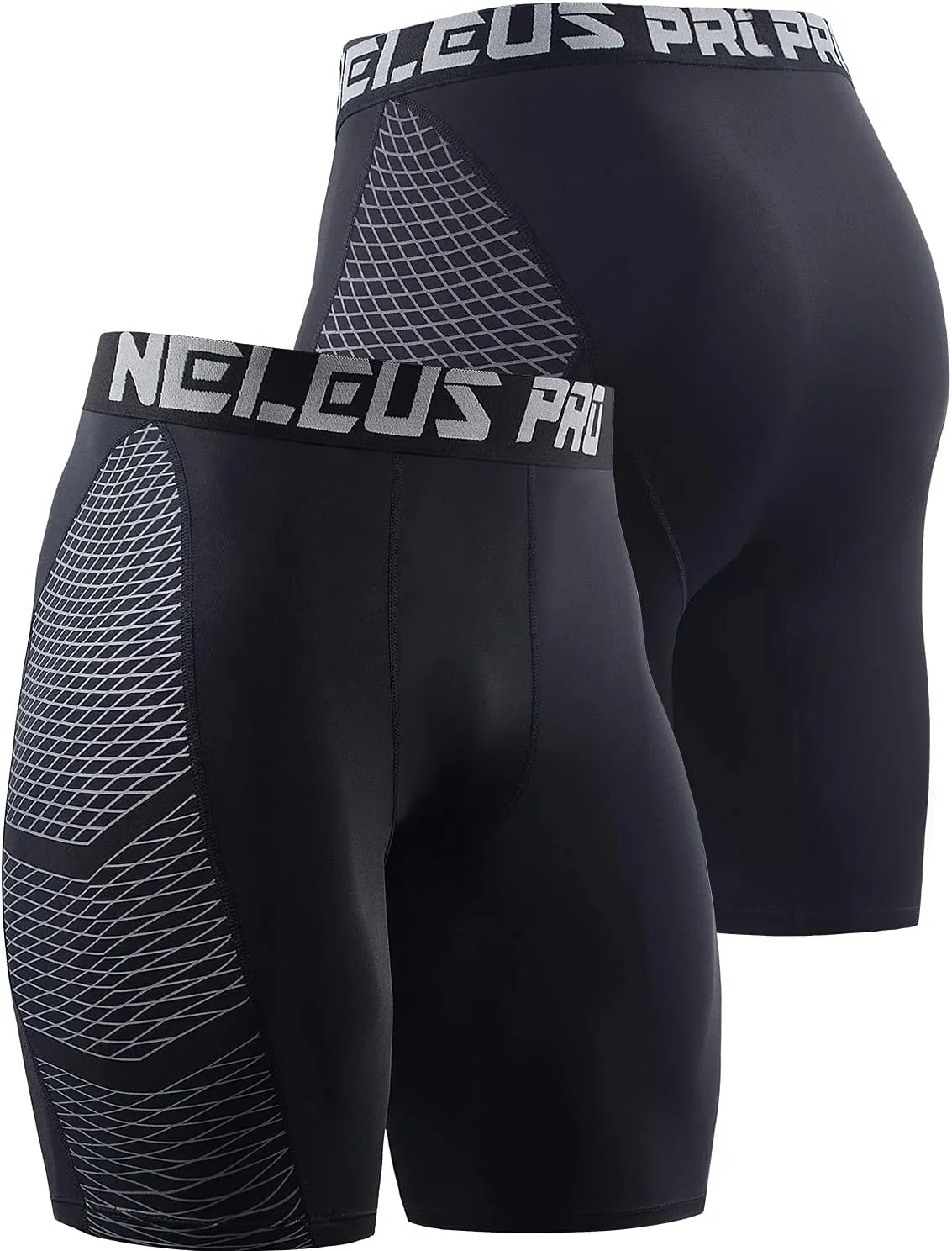 NELEUS Men's Compression Shorts Pack of 3