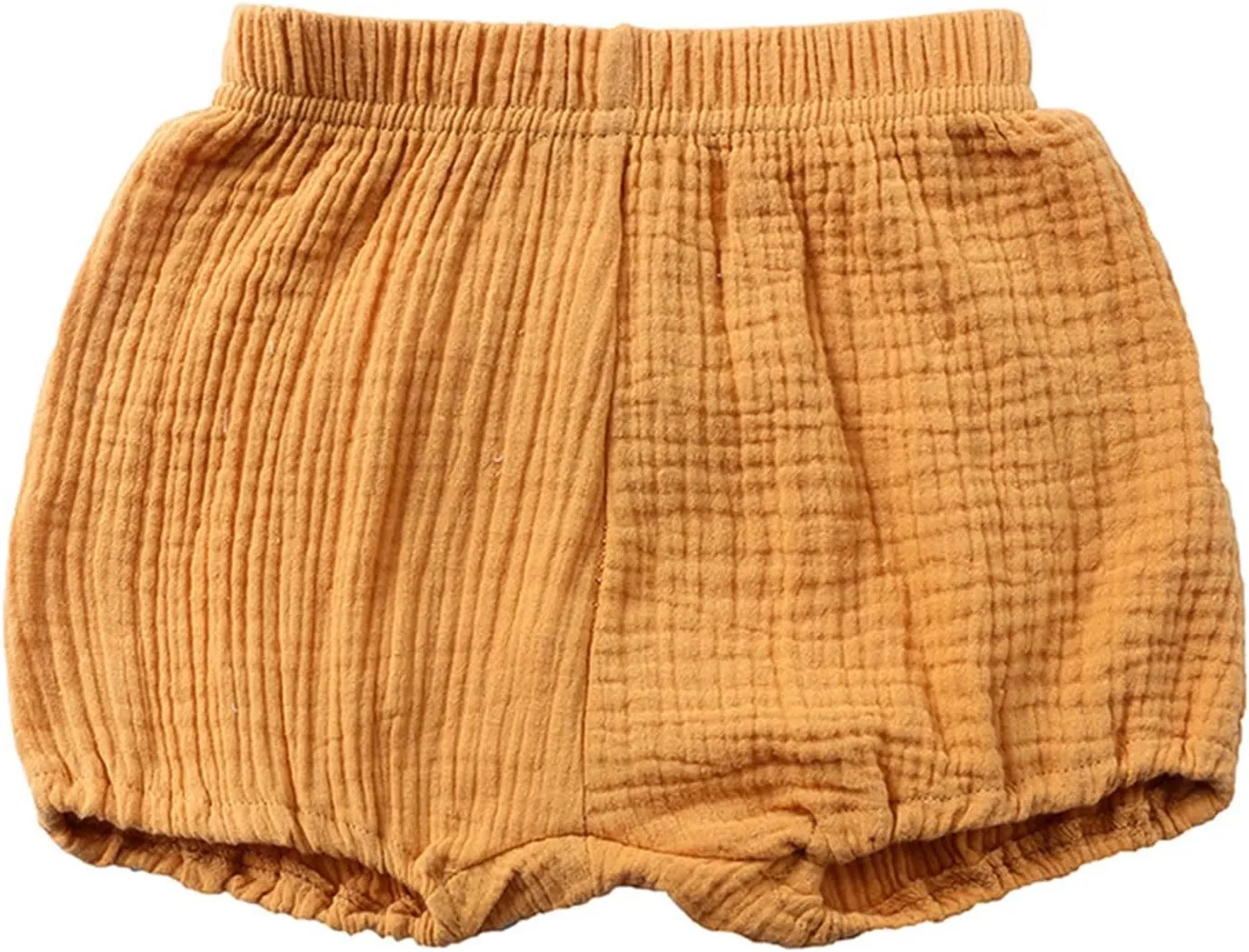 Newborn Baby Cotton Bloomers Shorts Linen Blend Bubble Shorts Girls Boys Elastic Waist Loose Fit Solid Color Summer Wear