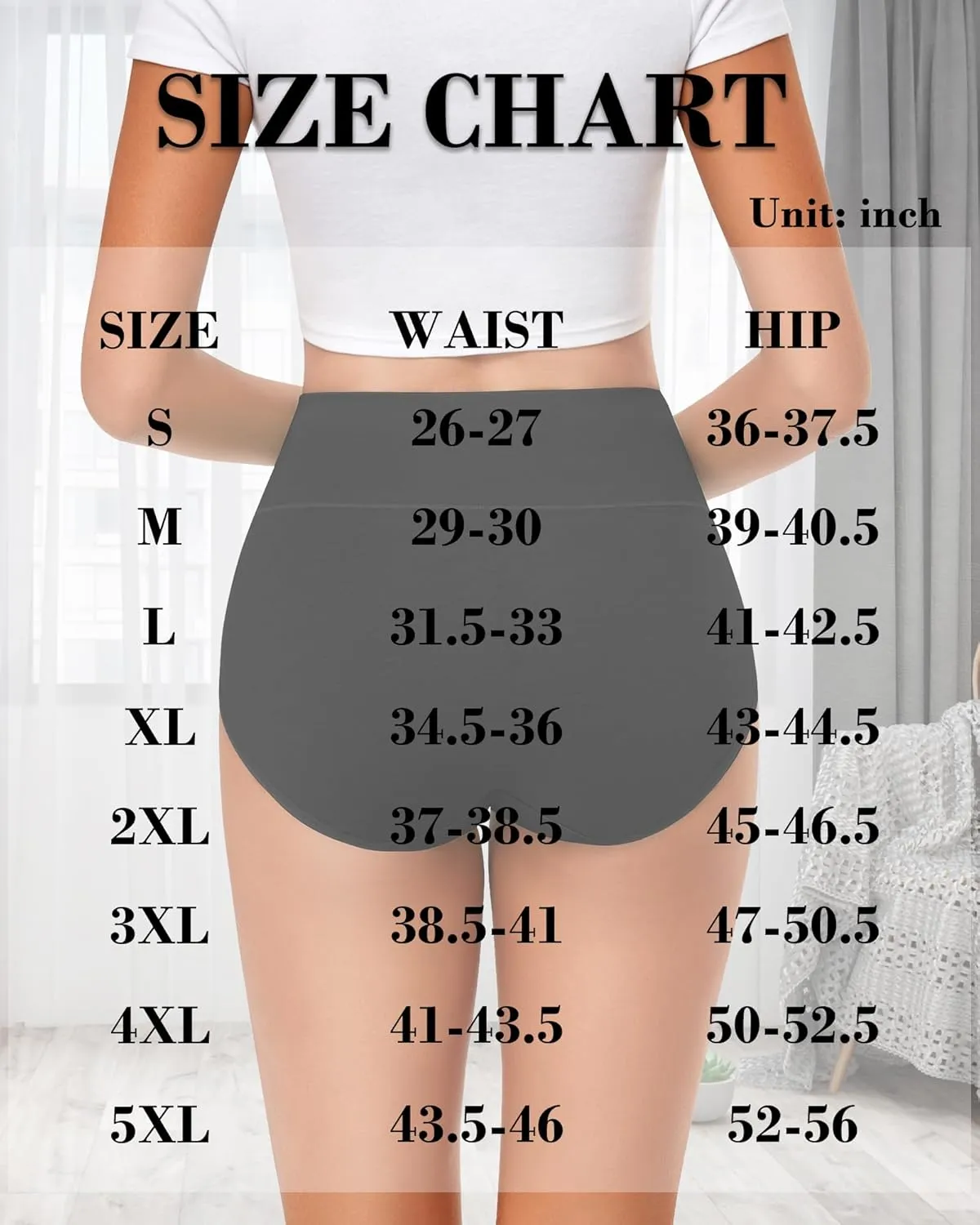 OLIKEME Cotton Underwear High Waisted Panties Full Coverage Underpants Soft Strech Ladies Briefs for Women Multi Pack