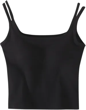 Padded Tank Tops for Women Pure Classic Fit Smooth Soft High Stretch Basic Tanks Casual Trendy Undershirts