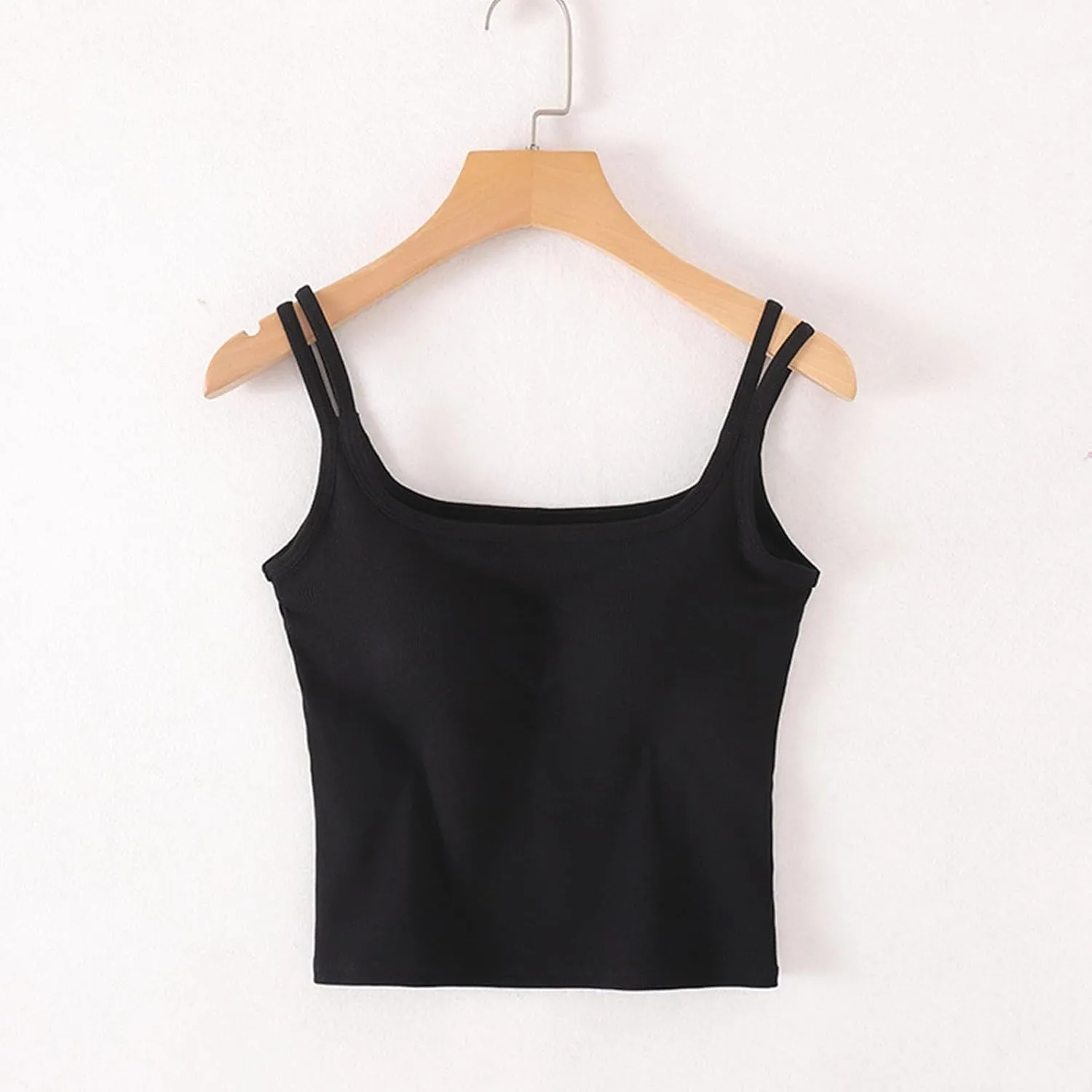 Padded Tank Tops for Women Pure Classic Fit Smooth Soft High Stretch Basic Tanks Casual Trendy Undershirts