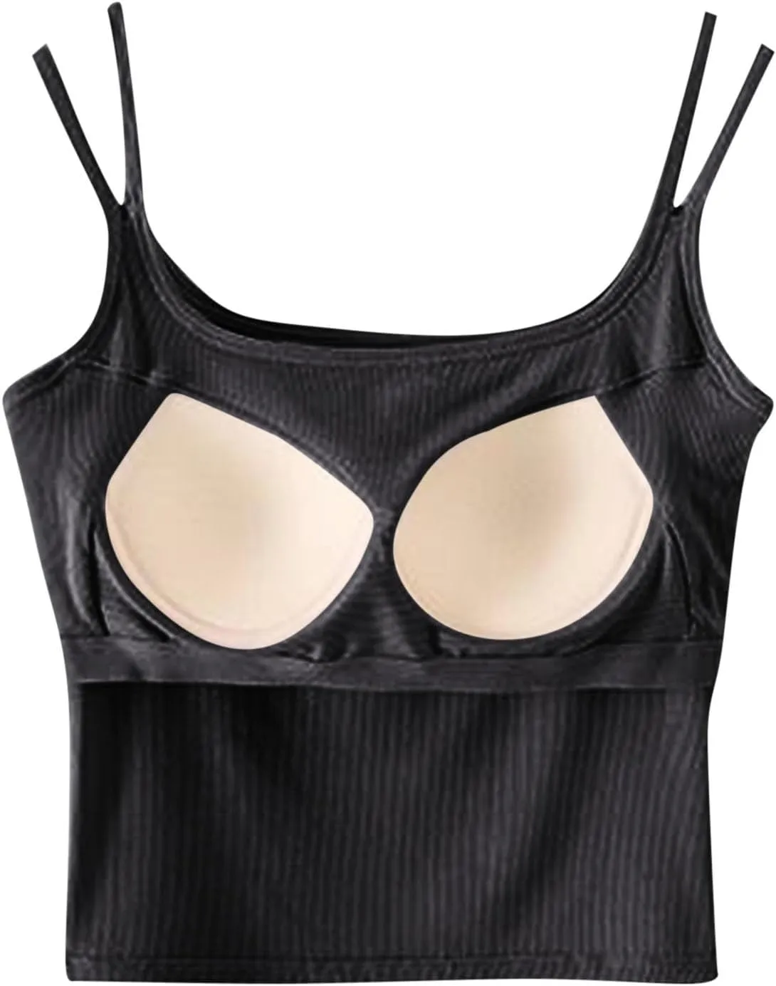 Padded Tank Tops for Women Pure Classic Fit Smooth Soft High Stretch Basic Tanks Casual Trendy Undershirts